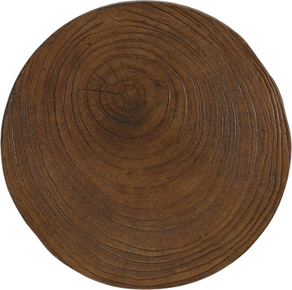 Christopher Knight Home Yone MGO Outdoor Side Table with Wood Grain Finish, Lightweight Concrete Accent Table for Indoor/Outdoor Usage, Small End Table with Waterdrop-Shaped Base, No Assembly, Wood
