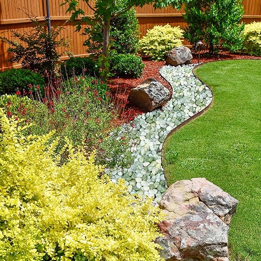 Pulovin 30 lbs Jade Pebbles for Indoor Plants, 1-2 Inch Polished River Rocks, Decorative Garden Rocks Outdoor Landscaping, Large Natural Stone for Walkways, Yard, Vases, Crafts