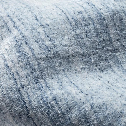 Dash & Albert Nordic Blue Hand Loom Knotted PeRug, 7.5 X 9.5 Feet, Blue Stripe Pattern