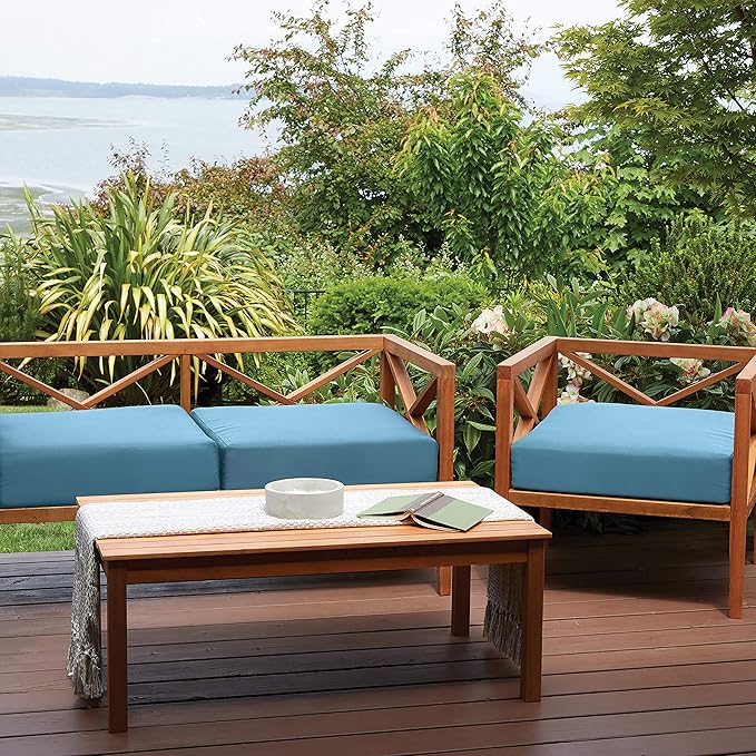 Classic Accessories Ravenna Water-Resistant 72 x 21 x 3 Inch Patio Chaise Lounge Cushion, Empire Blue, Outdoor Seat Cushion