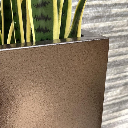 Wallowa Metallic Heavy Planter for Outdoor Plants, 38Lx10Wx30H Inches Tall and Long Metal Divider Planter Box for Outside & Indoor, No Assembly Required (Espresso)