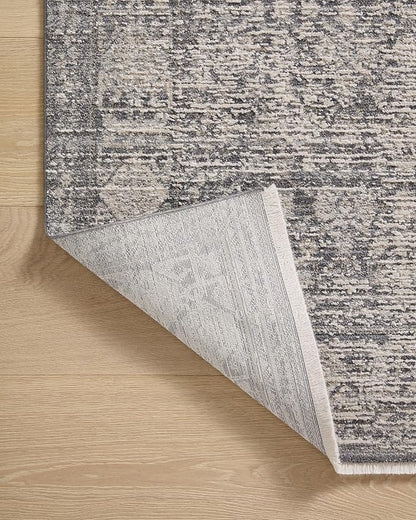 Loloi Amber Lewis Alie Collection ALE-03 Charcoal/Dove 2'-7'' x 12'-0'', .13'' Pile Height, Runner Rug