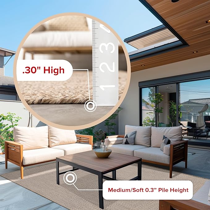 nuLOOM 2' x 16' Solid Hand Braided Indoor/Outdoor Area Rug, Pet-Friendly, High Traffic, Weather Resistant, for Patio, Balcony, Bedroom, Living, Dining Room, Wynn Tan