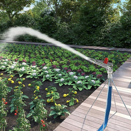2'' Agriculture Irrigation Spray Gun Sprinkler Large-Area Irrigation Spray Gun Garden Farm Watering Sprinkler 360° Adjustable Watering for Farms, Orchards, Tea Gardens, Forestry