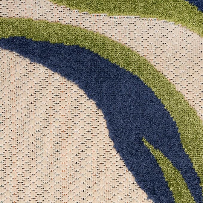 Nourison Aloha 8' x 11' Multicolor Fabric Contemporary Area Rug (8' x 11')