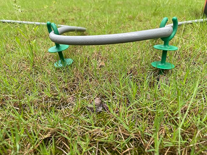 10 Pcs Green Garden Hose Guide Stakes | High Toughness Plastic, Nails Tools, For Irrigation And Sprinkler, Protect Your Plants