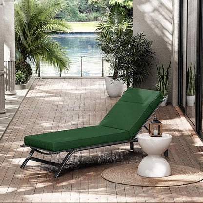 Chaise Lounge Cushions Outdoor, 72" L X 21" W X 4" D Lounge Chair Cushions for Outdoor Furniture, High-Density Foam Outdoor Chaise Cushion-Waterproof Fade-Resistant ThickPatio lounge chair cushion