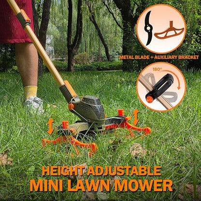 13-Inch String Trimmer Cordless,(2 x 21V 6.0Ah Batteries & Charger), Trimmer/Edger/Lawn Mower/Brush Cutter 4-in-1, Electric Weed Wacker with 2x2 Mowing Grass System, 3 Cutting Methods