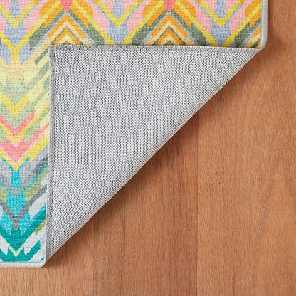 Dash & Albert Seneca Multi Machine Washable Rug, 5 X 8 Feet, Multi Graphic Pattern