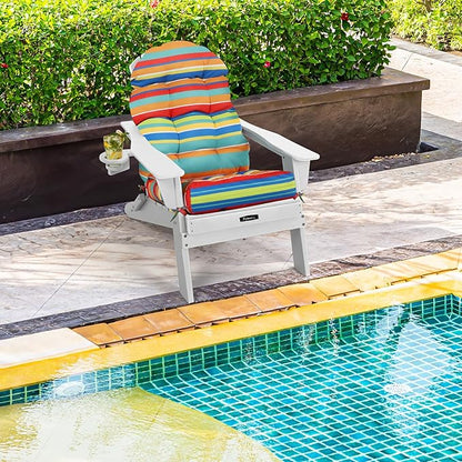 FUNBERRY Adirondack Chair Cushion Polyester, Waterproof, UV Fade Resistant, Set of 1, 44''L x 19''W x 4''H