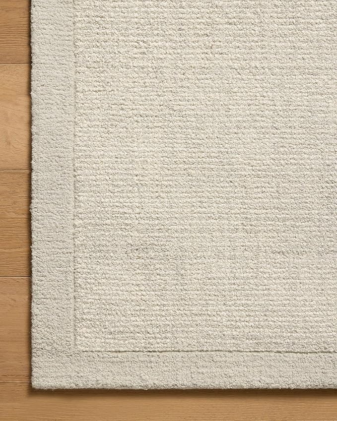 Loloi Magnolia Home by Joanna Gaines Henley Collection HNY-01 Ivory/Silver 3'-6" x 5'-6" Accent Rug