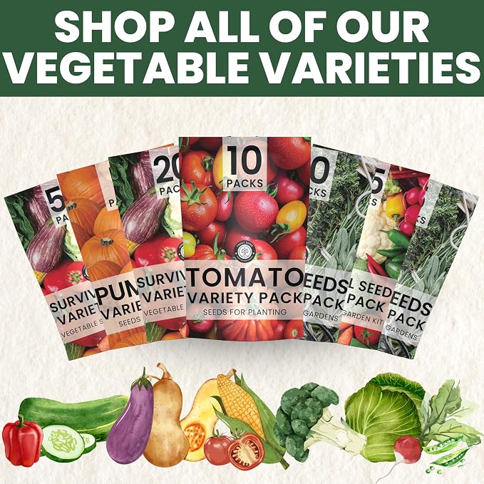 Fall & Winter Seed Variety Pack | 30 Invidiual Packs | 2026 Season | Non-GMO | Beets, Arugula, Carrots, Lettuce & More! | for Planting Indoor & Outdoor | by Family Sown