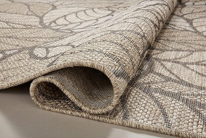 Loloi Dawn Collection Indoor/Outdoor DAW-05 Taupe 3'-9" x 5'-9" Accent Rug