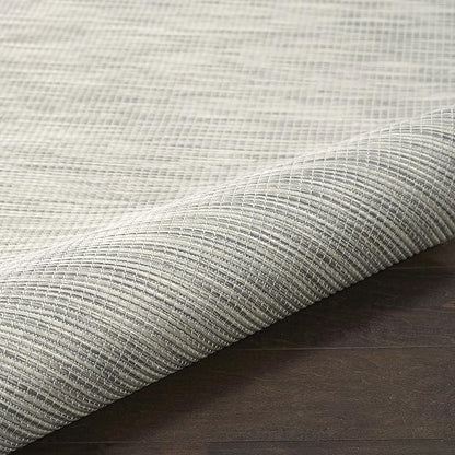 Nourison Positano Indoor-Outdoor Light Grey 4' x 6' Area Rug, Easy Cleaning, Non Shedding, Bed Room, Living Room, Dining Room, Backyard, Deck, Patio (4x6)