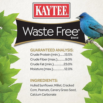 Kaytee Wild Bird (No Mess or Waste Free) Food Seed Blend for Blue Jays, Woodpeckers, Juncos, Cardinals, Grosbeaks, Sparrows, and Finches, 10 Pound, (Packaging May Vary) (Pack of 2)