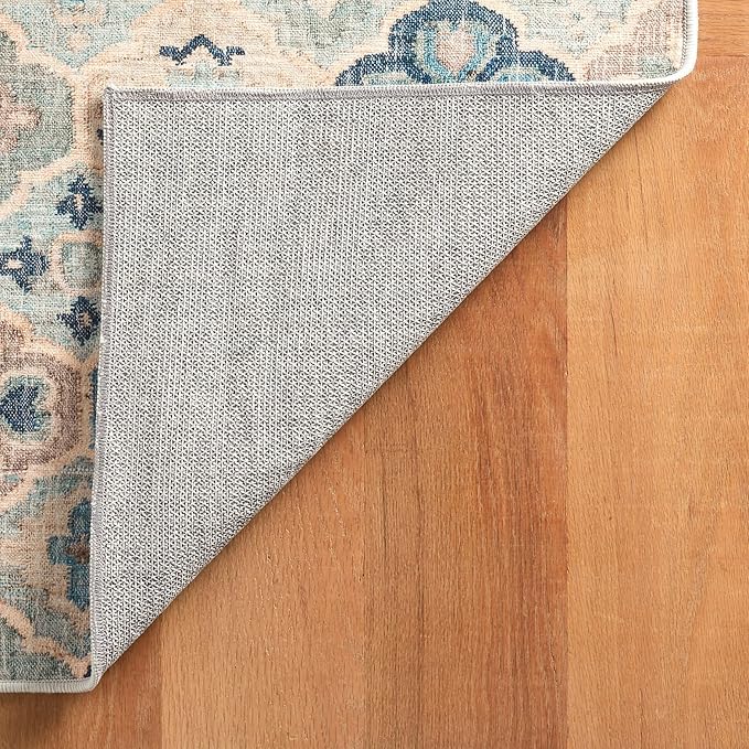 Dash & Albert Pali Multi Machine Washable Rug, 8.5 X 11.5 Feet, Blue Geometric Pattern