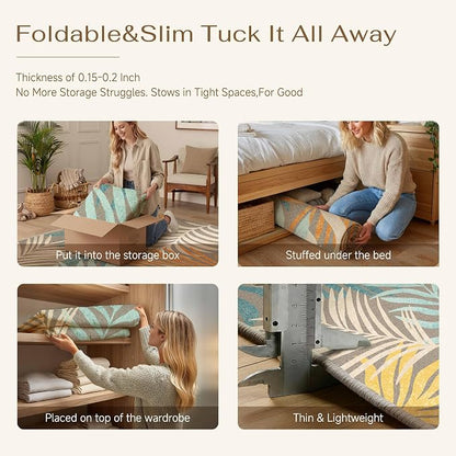 8x10 Indoor Outdoor Area Rug Washable Patio Rug Brown Non Slip Non Shedding Waterproof Carpet for Living Room Bedroom Camping Porch Backyard Camping RV Balcony Poolside Deck