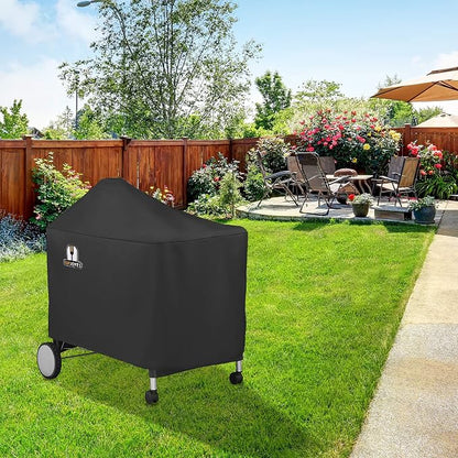Grill Cover for Weber Performer Deluxe Charcoal, 22 Inch BBQ Covers, Heavy Duty Waterproof Accessories for Weber Performer Charcoal