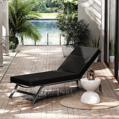 Chaise Lounge Cushions Outdoor, 80" L X 26" W X 4" D Lounge Chair Cushions for Outdoor Furniture, High-Density Foam Outdoor Chaise Cushion-Waterproof Fade-Resistant ThickPatio lounge chair cushion