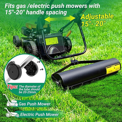 Suchtale Lawn Striping Kit for Push Mowers, Heavy-Duty Stainless Steel Roller, Universal DIY Lawn Striper with Large Easy-Fill Sand Port & Funnel, Adjustable Design, Fits Gas or Electric Lawn Mowers