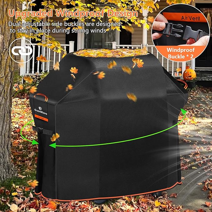 [Upgraded 1000D Heavy Duty Fabric] 65" Grill Cover for Weber 7131, Waterproof, Tear & Fade Resistant BBQ Cover with Buckle, Fits 4-5 Burner Grills of Weber Char-Broil Nexgrill Brinkmann Kenmore
