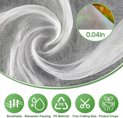 GonLei Garden Netting 10 X 30 FT Ultra Fine Garden Mesh Netting Protection Net Plant Cover Screen Vegetable Row Cover,Blueberry Netting Shrubs Fruits Tree Flowers Garden Screen Barrier Net