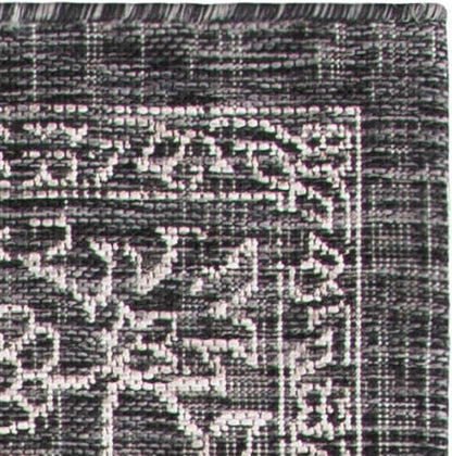 SAFAVIEH Courtyard Collection 8' x 11' Black/Ivory CY8680 Indoor-Outdoor Waterproof Easy-Cleaning Patio Backyard Mudroom Area-Rug