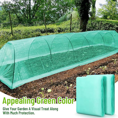 2 Pack Garden Netting 10 x 20 ft Ultra Fine Mesh Garden Netting Green Mesh Plant Cover Raised Beds Barrier Screen Protection for Vegetable Fruits Flowers Crops Greenhouse Rows from Birds Squirrels