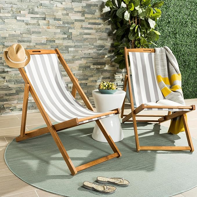 SAFAVIEH PAT7040A-SET2 Outdoor Collection Loren Teak
