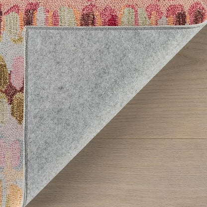 Dash & Albert Paint Chip Pastel Machine Washable Rug, 7.5 X 9.5 Feet, Multicolored Geometric Pattern