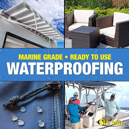 STAR BRITE Waterproofing Spray, Waterproofer + Stain Repellent + UV Protection for Boat Covers, Car Covers, Bimini Tops, Tents, Jackets, Backpacks, Boots, Awnings, Patio Covers & More