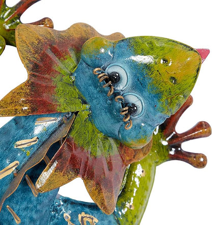 Deco 79 Metal Lizard Home Wall Decor Indoor Outdoor Wall Sculpture, Wall Art 13" x 5" x 28", Green