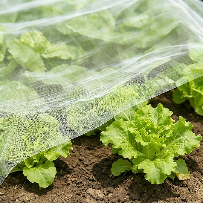 Garden Netting Pest Barrier 6.5x20FT Ultra Fine Insect Netting for Garden Raised Beds, Plant Net Mesh Cover for Garden Protection, Bird Bug Net, Greenhouse Row Cover Nets for Vegetables Fruits Flowers