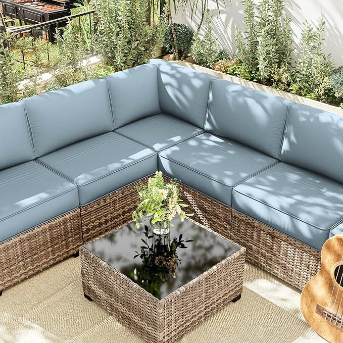 14 Pcs Outdoor Cushion Slipcovers Outdoor Patio Cushion Covers Replacement Waterproof with Zipper for Outdoor Furniture, Patio Sofa Couch 3 Sizes, Covers Only