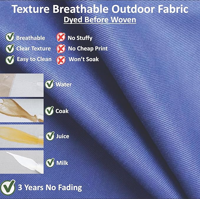 Outdoor Patio Furniture Replacement Cushions,25X25X5 Inch Deep Seat Chair Seat Back Cushion Set,All Weather Breathable Sectional Cushions for Patio Furniture Couch Loveseat,Navy Blue
