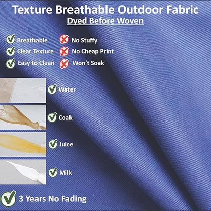 Outdoor Patio Furniture Replacement Cushions,25X25X5 Inch Deep Seat Chair Seat Back Cushion Set,All Weather Breathable Sectional Cushions for Patio Furniture Couch Loveseat,Navy Blue
