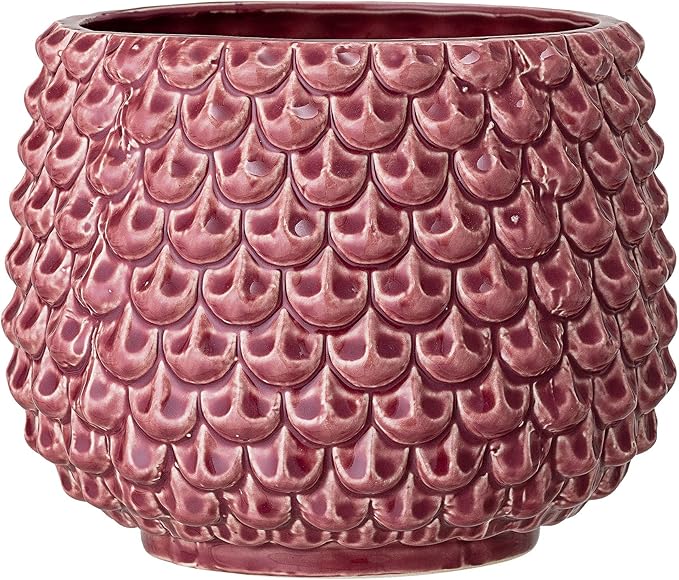 Bloomingville Stoneware Flower Pot Pinecone, Planter, 6,5'', Red