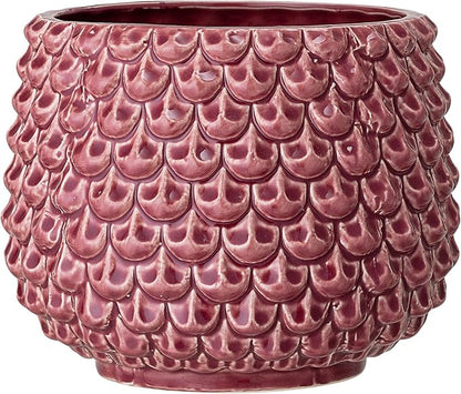 Bloomingville Stoneware Flower Pot Pinecone, Planter, 6,5'', Red
