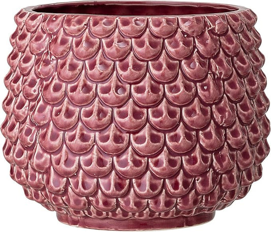Bloomingville Stoneware Flower Pot Pinecone, Planter, 6,5'', Red