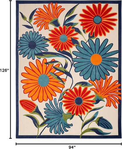 Nourison Aloha 8' x 11' Multicolor Fabric Contemporary Area Rug (8' x 11')
