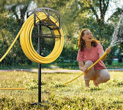 Fire Beauty Garden Hose Holder,Water Hose Holder Rack Organizer for Outdoor,Detachable Water Hose Holder Stake,Hose Reel Stand,Hose Hanger Rack for Lawn