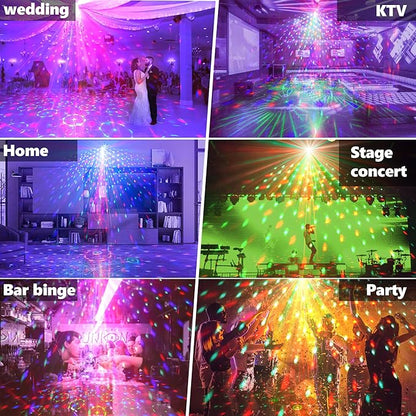 Party Dj Disco Stage Light, Sound Activated Strobe Stage Lights, LED RGB Rave Flashing Lights with Remote Control for Parties Birthday Gift Wedding Karaoke Bar Club Dance Home Halloween Decorations