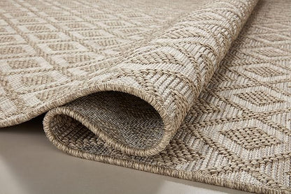 Loloi Dawn Collection Indoor/Outdoor DAW-07 Light Brown 2'-3" x 3'-9" Accent Rug