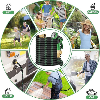 150 FT Non-Expanding Garden Hose, 2026 New Upgrated Non-Expandable Garden Water Hose - Ultra-Light & Flexible Burst-Resistant, Kink-Free Garden Hoses, All-Weather Use for Lawns, Gardens,Outdoor