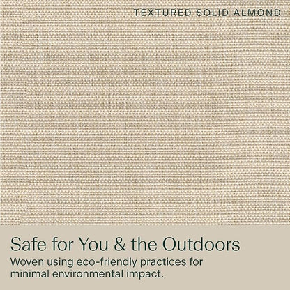Honeycomb Outdoor Heritage Chaise, 22.5" W x 70" L, Textured Solid Almond Chair Cushion for Patio Furniture