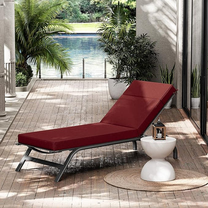 Chaise Lounge Cushions Outdoor, 80" L X 26" W X 4" D Lounge Chair Cushions for Outdoor Furniture, High-Density Foam Outdoor Chaise Cushion-Waterproof Fade-Resistant ThickPatio lounge chair cushion