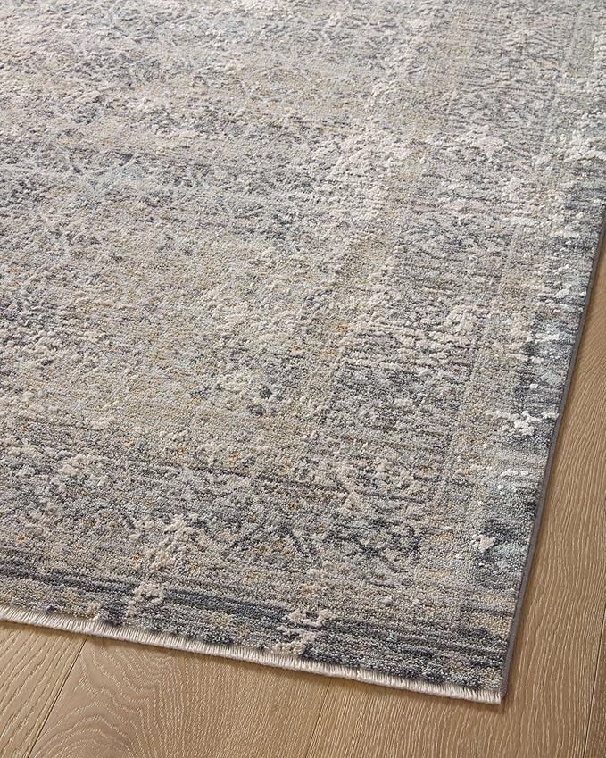 Loloi Amber Lewis Alie Collection ALE-04 Sky/Stone 9'-6'' x 13'-1'', .13'' Pile Height, Area Rug