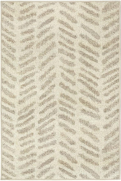 Dash & Albert Rowley Grey Machine Washable Rug, 5 X 8 Feet, Grey Graphic Pattern