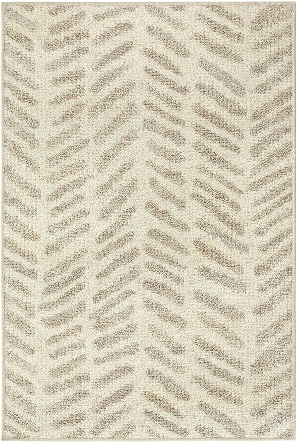 Dash & Albert Rowley Grey Machine Washable Rug, 2 X 3 Feet, Grey Graphic Pattern
