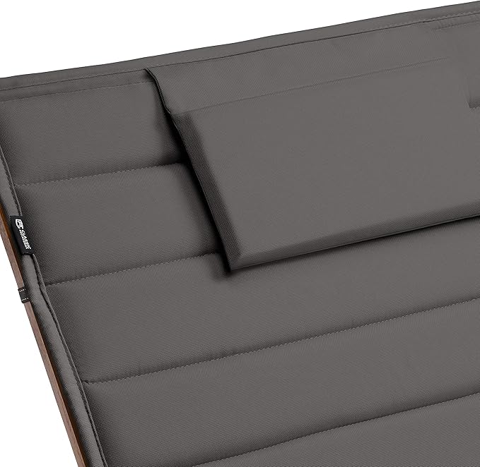 Classic Accessories Storigami Water-Resistant 74 x 23 Inch Chaise Lounge Cushion, Light Charcoal, Patio Cushion